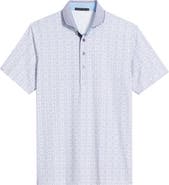 Greyson Echo Falls Geo Print Performance Golf Polo