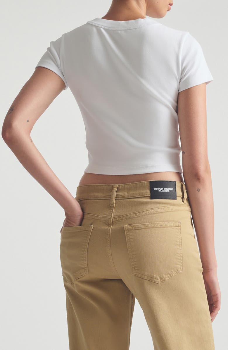 Brooklyn Industries Crop Rib T-Shirt, Alternate, color, White