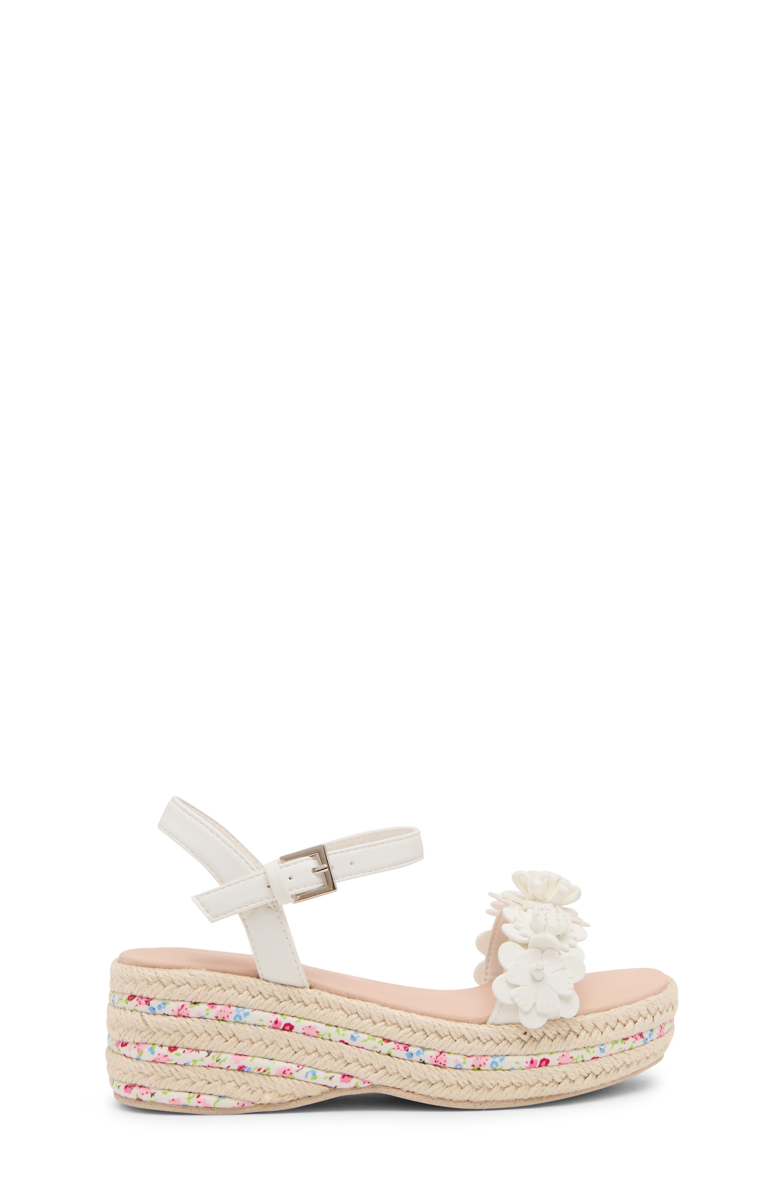 Steve Madden Kids' Dori Ankle Strap Sandal, Alternate, color, White