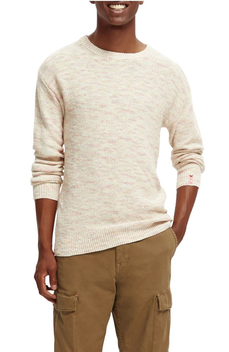 Scotch & Soda Space Dye Crewneck Sweater, Main, color,