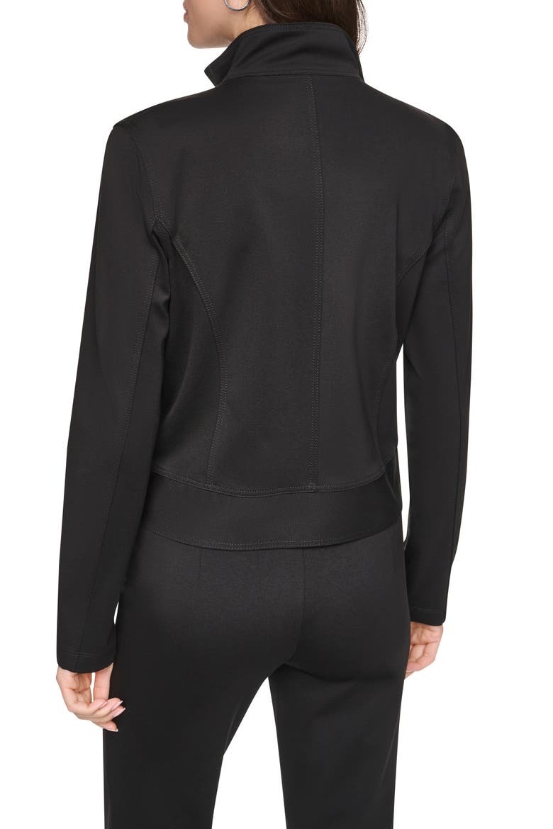Soho Ponte Tech Jacket, Alternate, color, BLACK