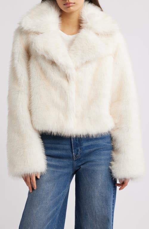 Thread & Supply Short Faux Fur Coat In White