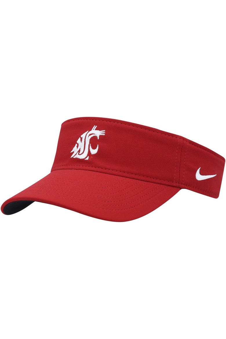 Men's Nike Washington State Cougars Crimson Sideline Performance Visor, Main, color, Crimson