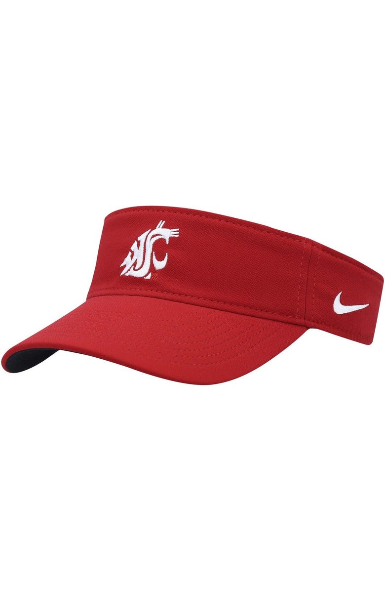 Nike Men's Nike Washington State Cougars Crimson Sideline Performance Visor, Main, color, 