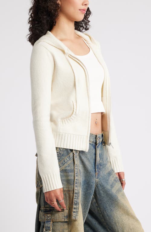 Bp. Cotton Blend Hooded Cardigan In Ivory Dove