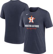 Nike Men's Nike Heather Navy Houston Astros Logo Tri-Blend T-Shirt