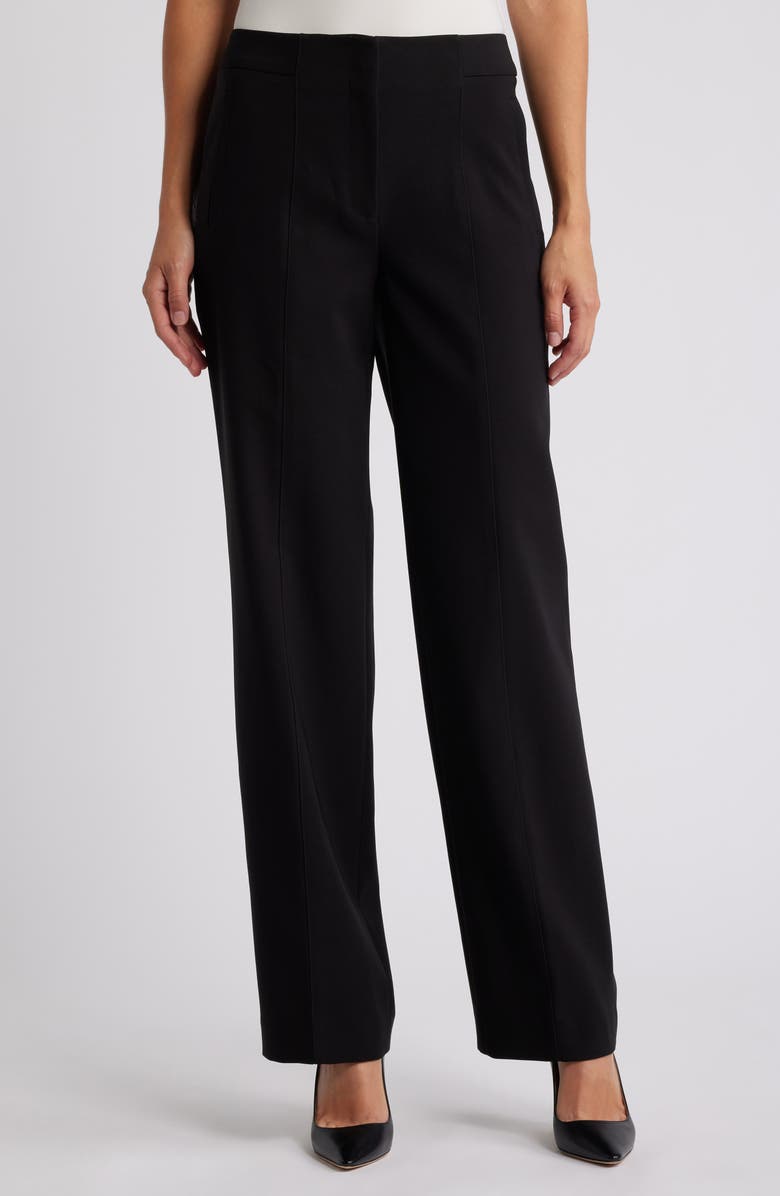 Anne Klein High Waist Straight Leg Pants, Main, color,