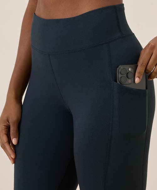 Pact On The Go-to Pocket Legging Made With Organic Cotton In Midnight Blue
