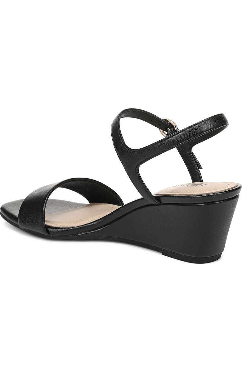 LifeStride Sawyer Slingback Wedge Sandal, Alternate, color, Black