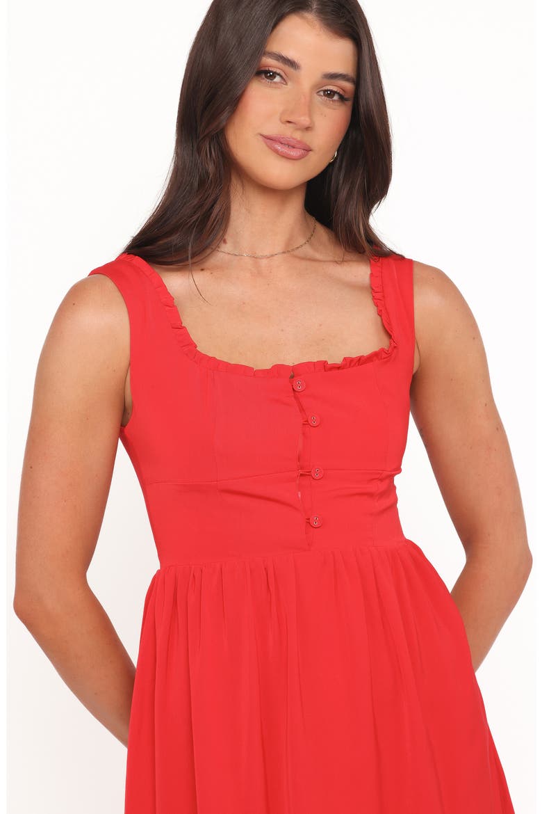 Melrose Sleeveless Midi Dress, Alternate, color, RED