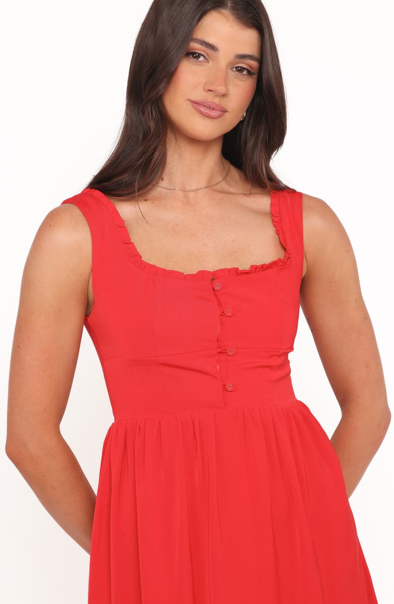 Petal & Pup Melrose Sleeveless Midi Dress, Alternate, color, Red