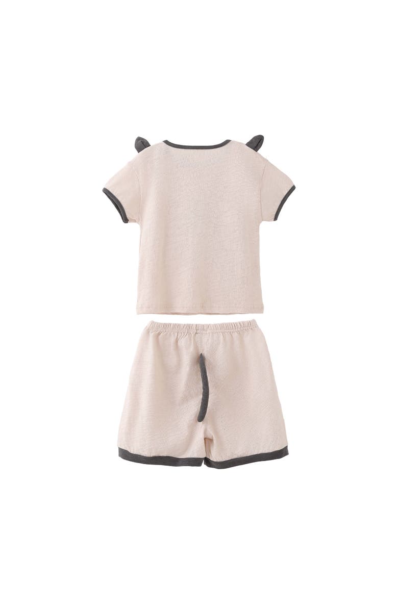 Banblu Cat Pajama Set, Alternate, color, Beige