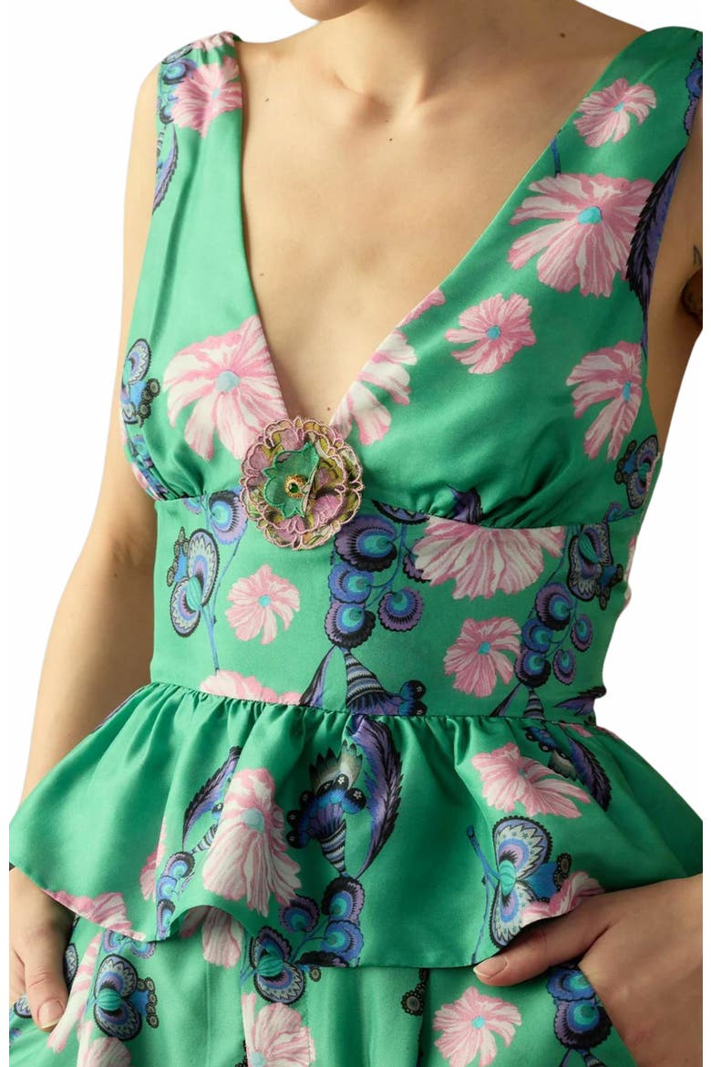 Eden Silk Top, Alternate, color, Green Multi