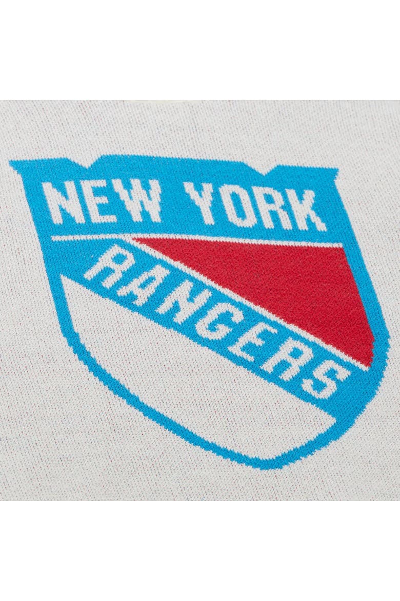 Men's Mitchell & Ness Cream New York Rangers Centennial Retro Logo Sweater, Alternate, color, Cream