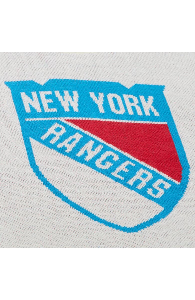 Mitchell & Ness Men's Mitchell & Ness Cream New York Rangers Centennial Retro Logo Sweater, Alternate, color, Cream