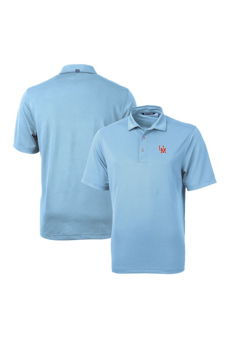 Men's Cutter & Buck Light Blue Ole Miss Rebels Team Logo Virtue Eco Pique Recycled Polo, Main, color, Light Blue