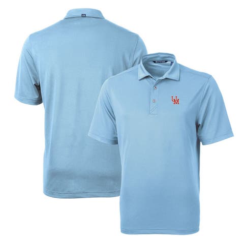 Men's Cutter & Buck Light Blue Ole Miss Rebels Team Logo Virtue Eco Pique Recycled Polo
