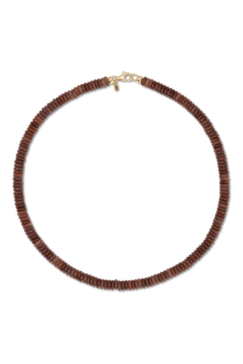 Plum Rondelle Necklace, Main, color, 14K YELLOW GOLD/ PLUM