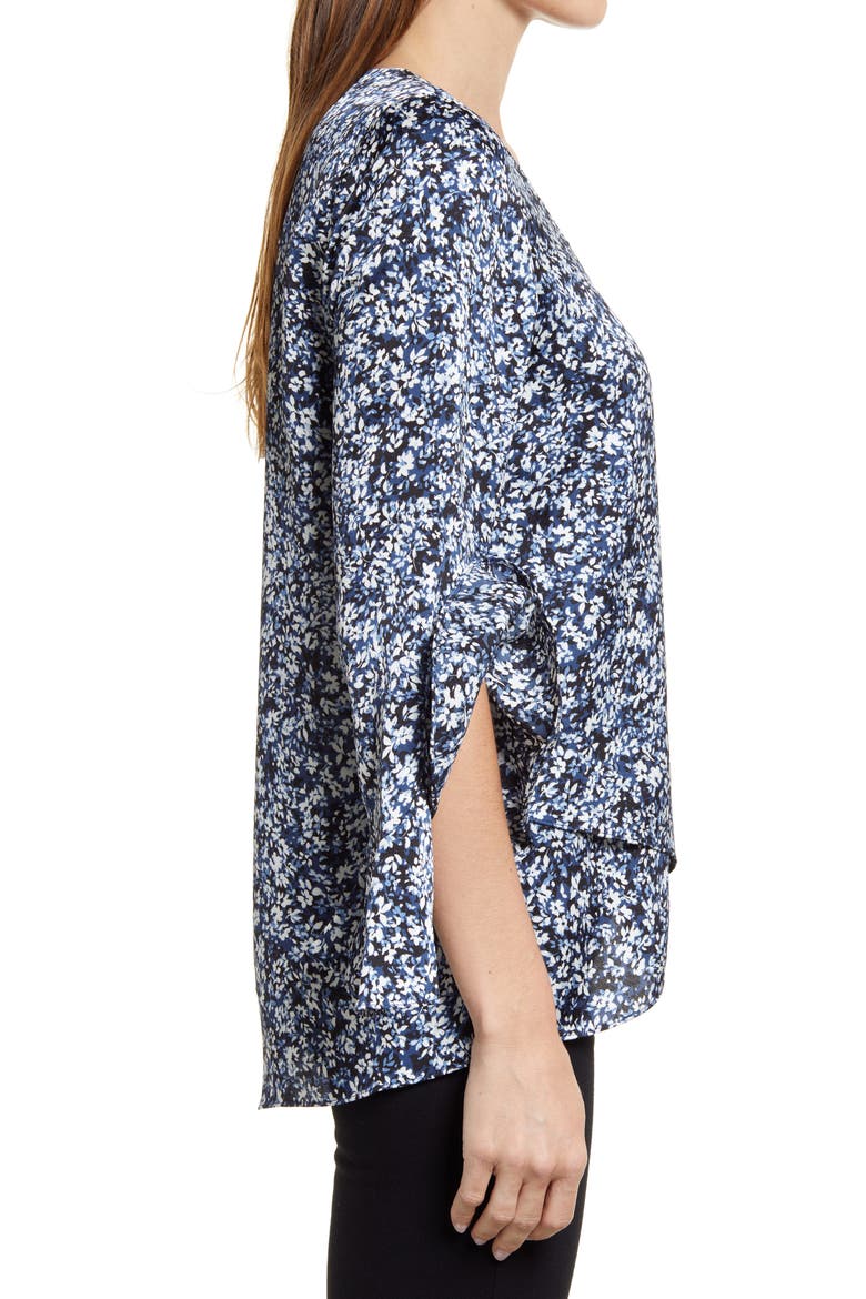 Flutter Sleeve V-Neck Blouse, Alternate, color, VINTAGE BLUE