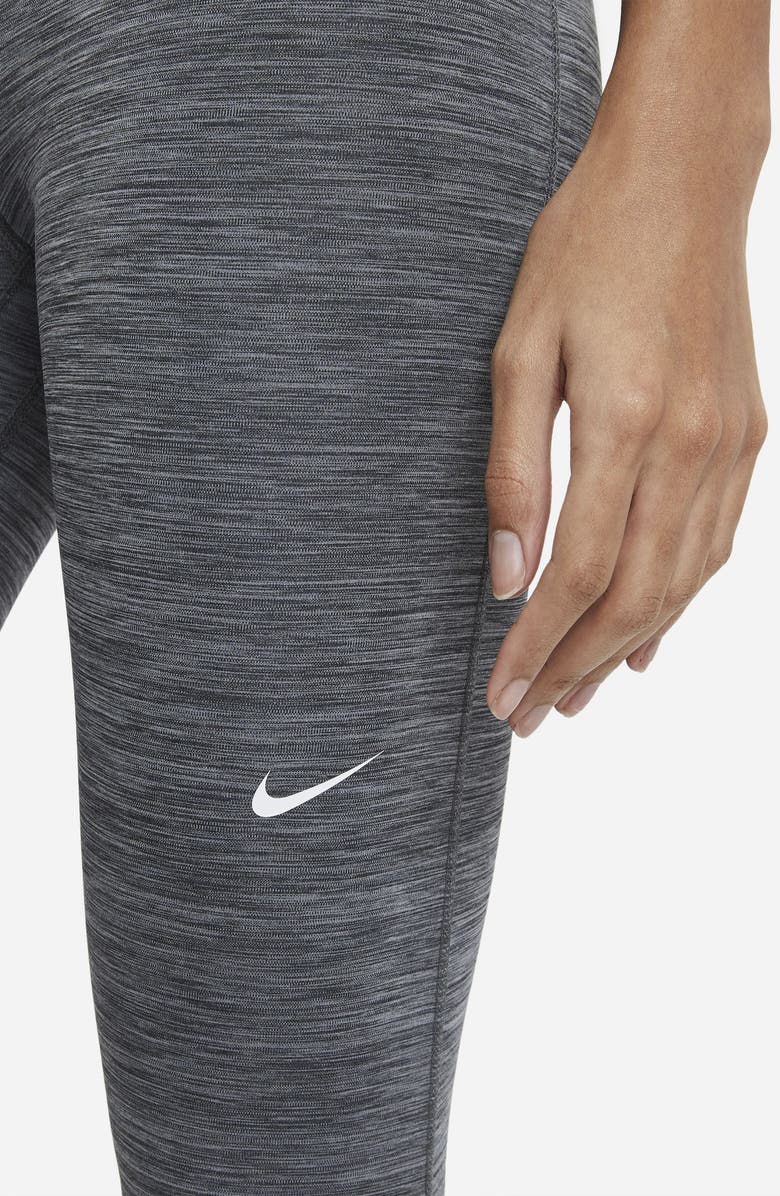 Nike Pro Mid-Rise Crop Mesh-Panel Leggings, Alternate, color, 