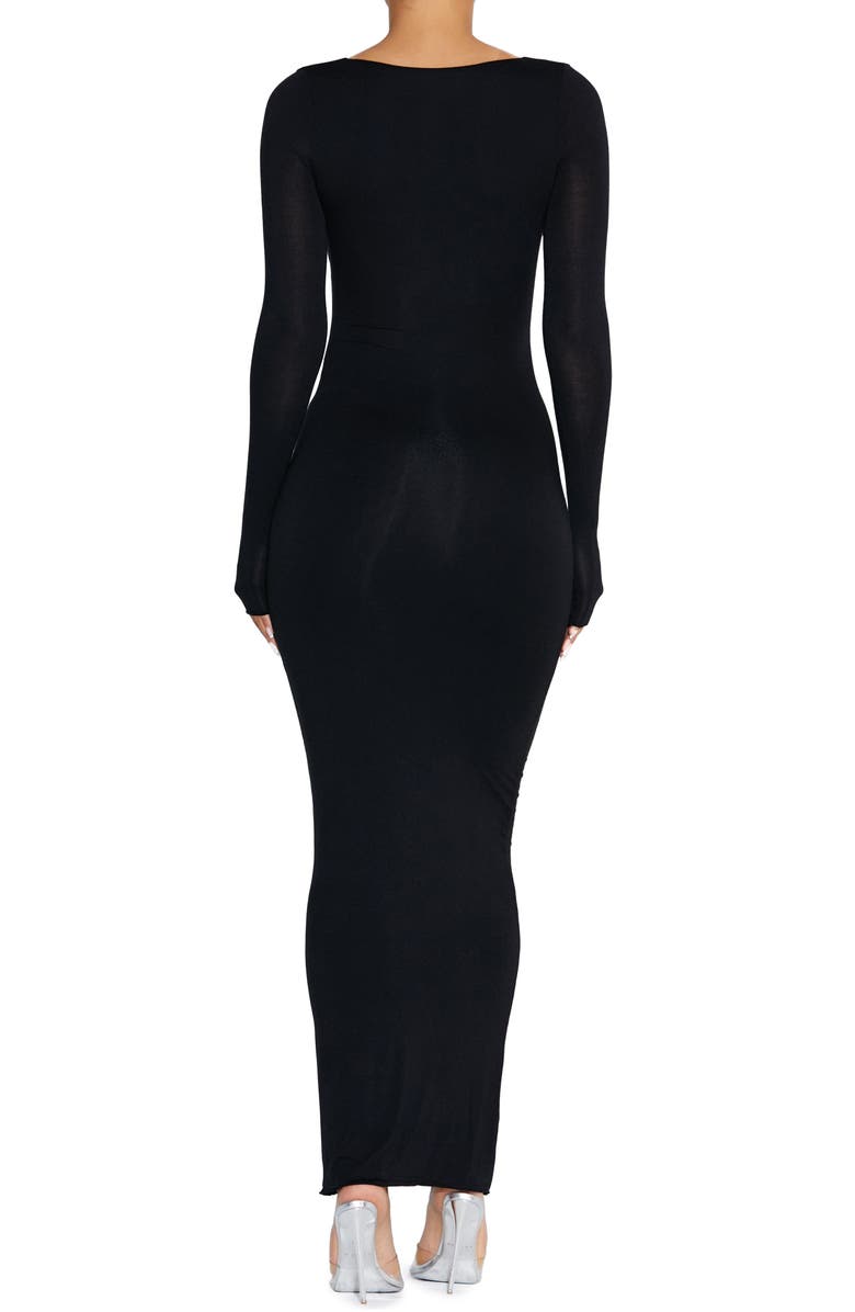 Naked Wardrobe Square Neck Long Sleeve Maxi Dress, Alternate, color, 