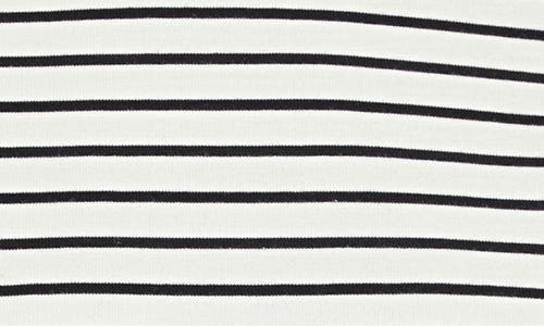 English Factory Striped Cotton Jersey Short Sleeve T-shirt In Black