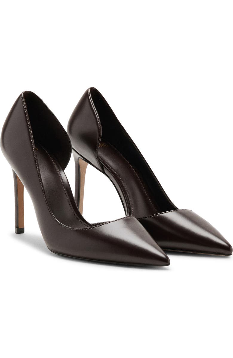 MANGO Half d'Orsay Pump, Main, color, Chocolate