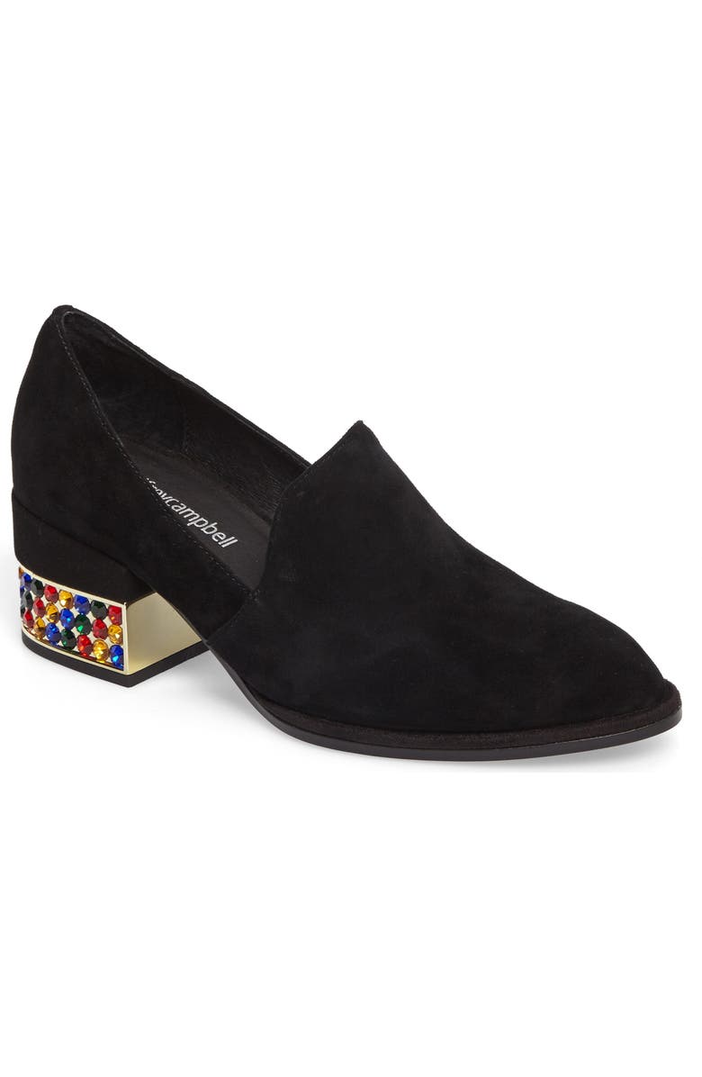 Jeffrey Campbell Serlin Jeweled Heel Loafer, Main, color,