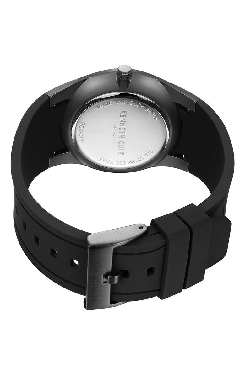 Kenneth Cole Dress Sport Silicone Strap Watch, 42mm, Alternate, color, 