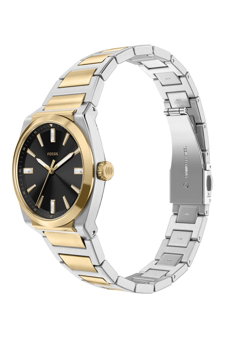 Small Everett Bracelet Watch, 27mm, Alternate, color, TWO TONE/ BLACK