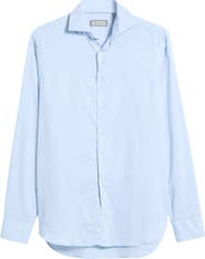 Canali Regular Fit Herringbone Shirt