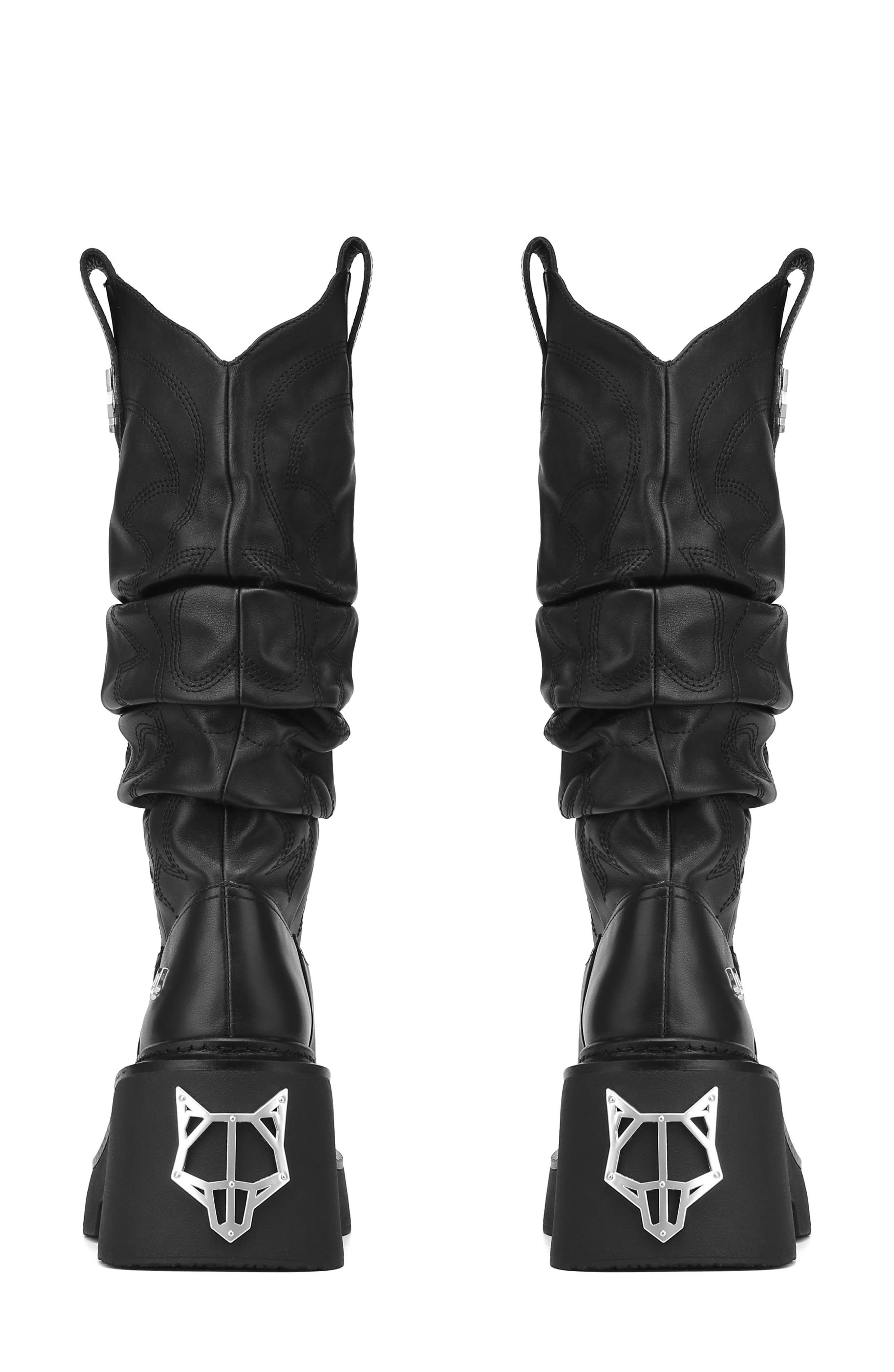 Naked Wolfe Stable Platform Slouchy Cowboy Boot, Alternate, color, 