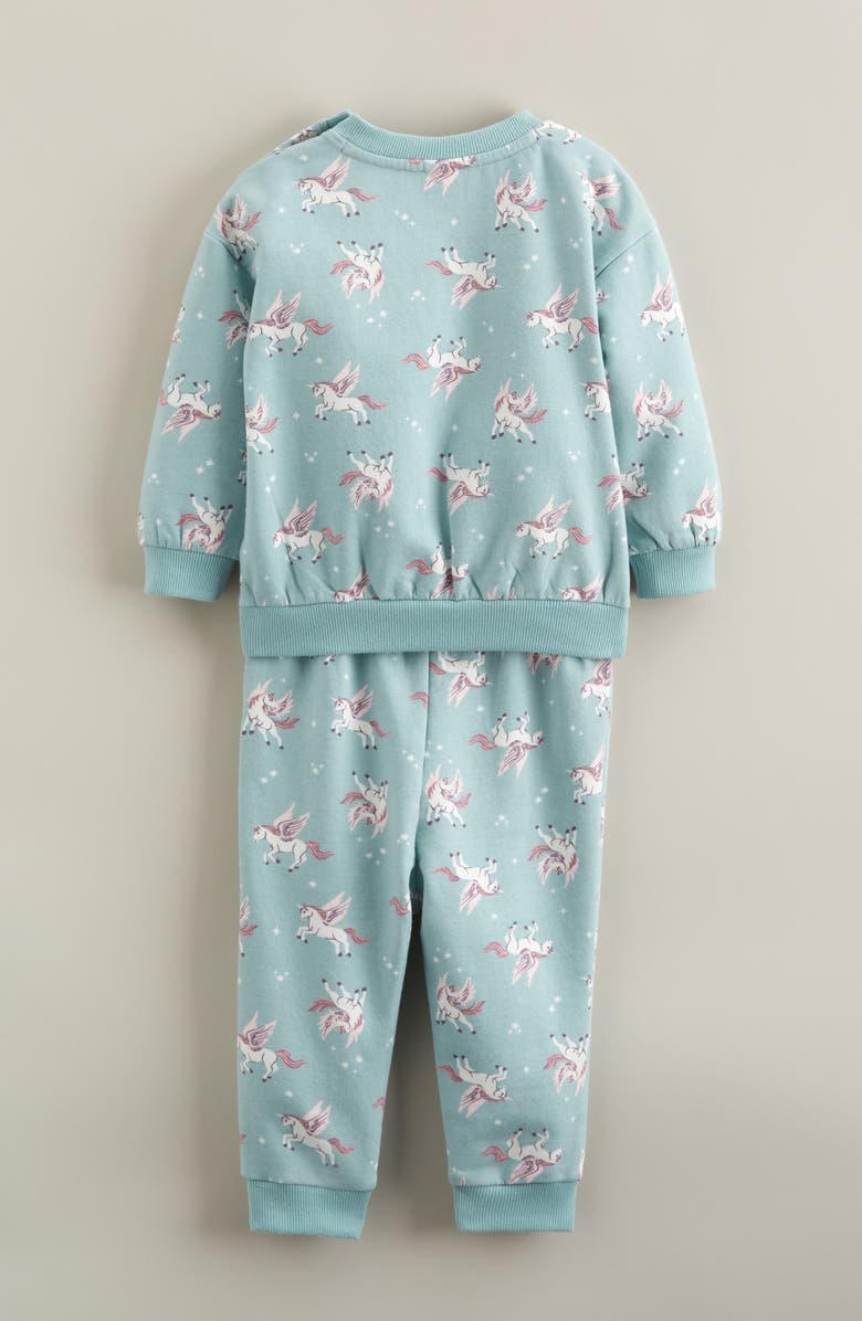 Tucker + Tate Print Fleece Sweatshirt & Joggers Set, Alternate, color, Teal Aquifer Pegasus Dash