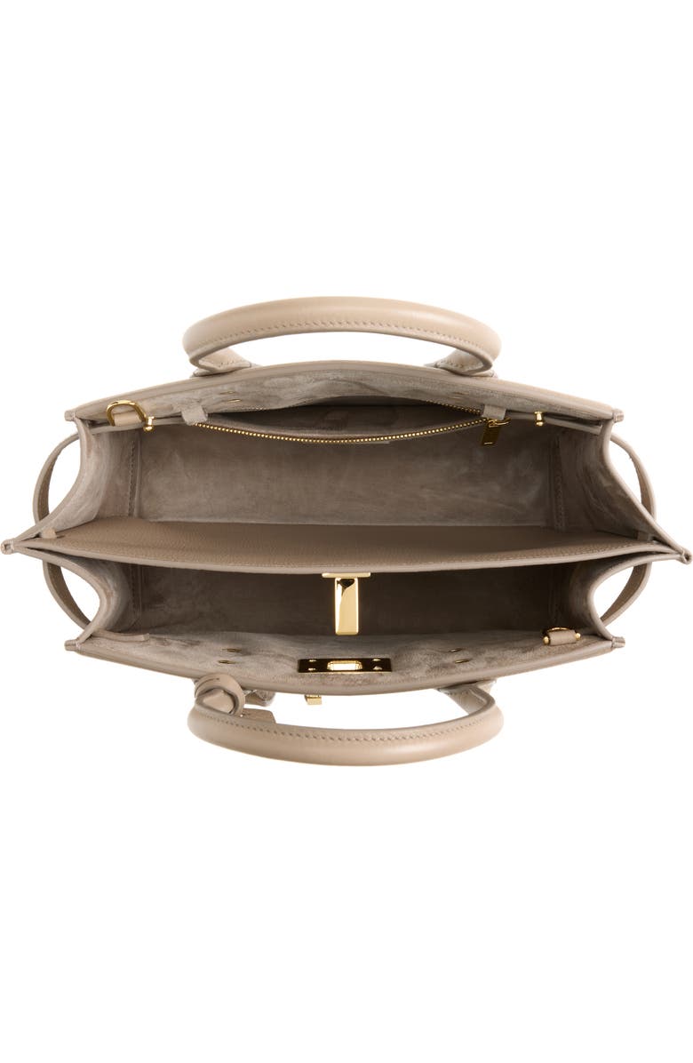 FERRAGAMO Small The Studio Soft Leather Top Handle Bag, Alternate, color, Warm Taupe