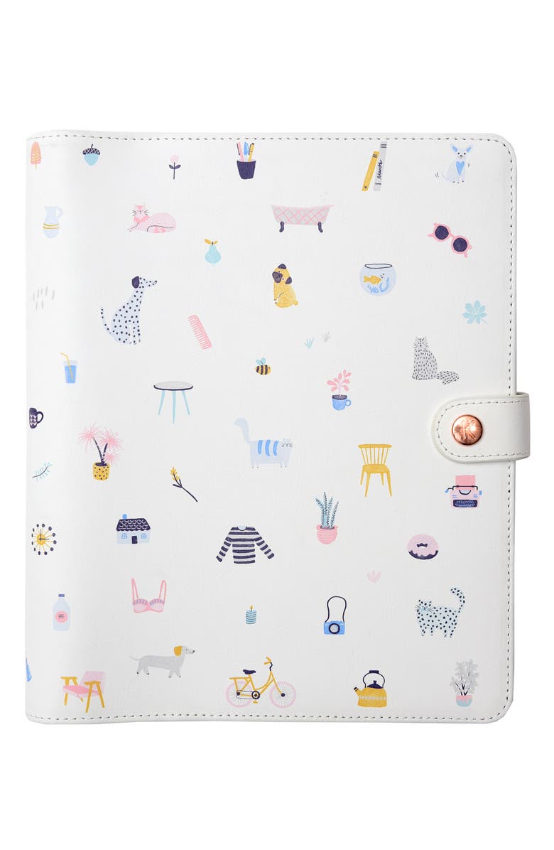 kikki.K Large Leather Planner, Main, color, 