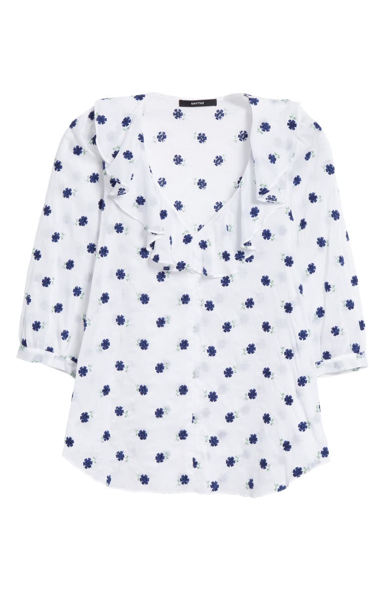 Smythe Over the Head Embroidered Blouse, Alternate, color,