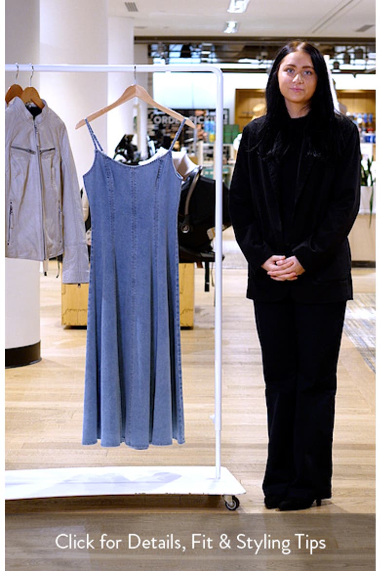 Denim Fit & Flare Midi Dress video