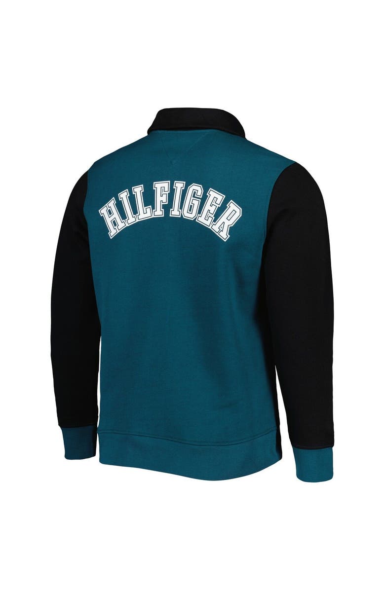 Tommy Hilfiger Men's Tommy Hilfiger Midnight Green/Black Philadelphia Eagles Aiden Quarter-Zip Sweatshirt, Alternate, color, 
