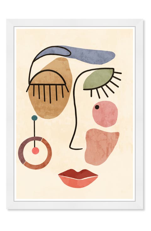 Abstract Face Canvas Art - 13" X 19"