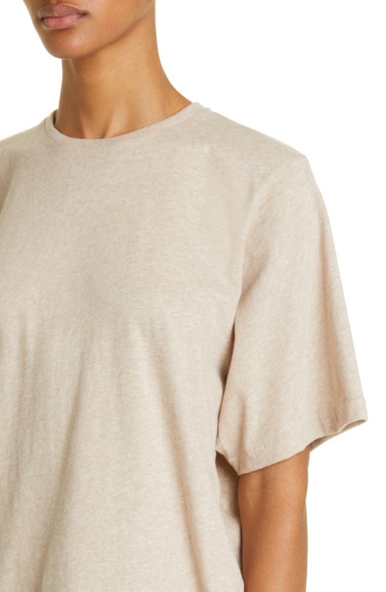 TOTEME Oversize Organic Cotton T-Shirt, Alternate, color, Beige Melange