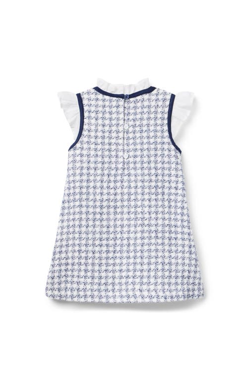 Janie And Jack The Tailored Tweed Dress In Blue