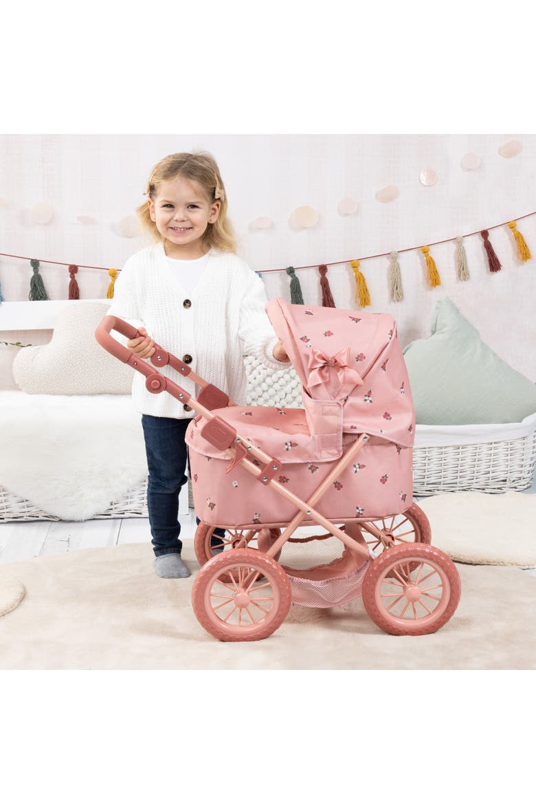 Doll Pram Trendy Play Push Stroller Fits 18" Dolls, Ages 3+, Alternate, color, Multicolored