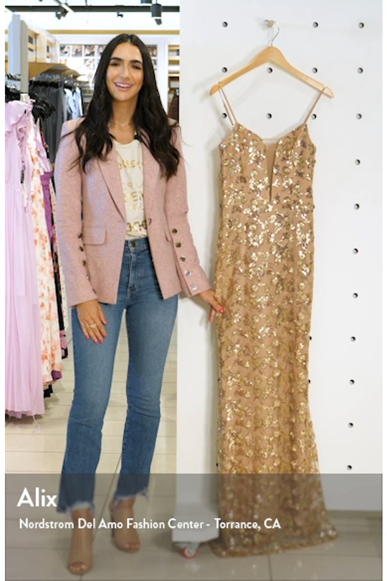 Mara Lace & Sequin Evening Gown video