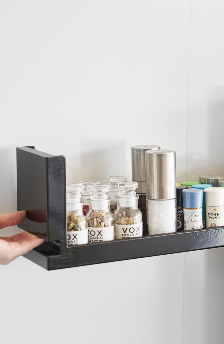 Yamazaki Concealable Two-Tier Spice Rack, Alternate, color, Black