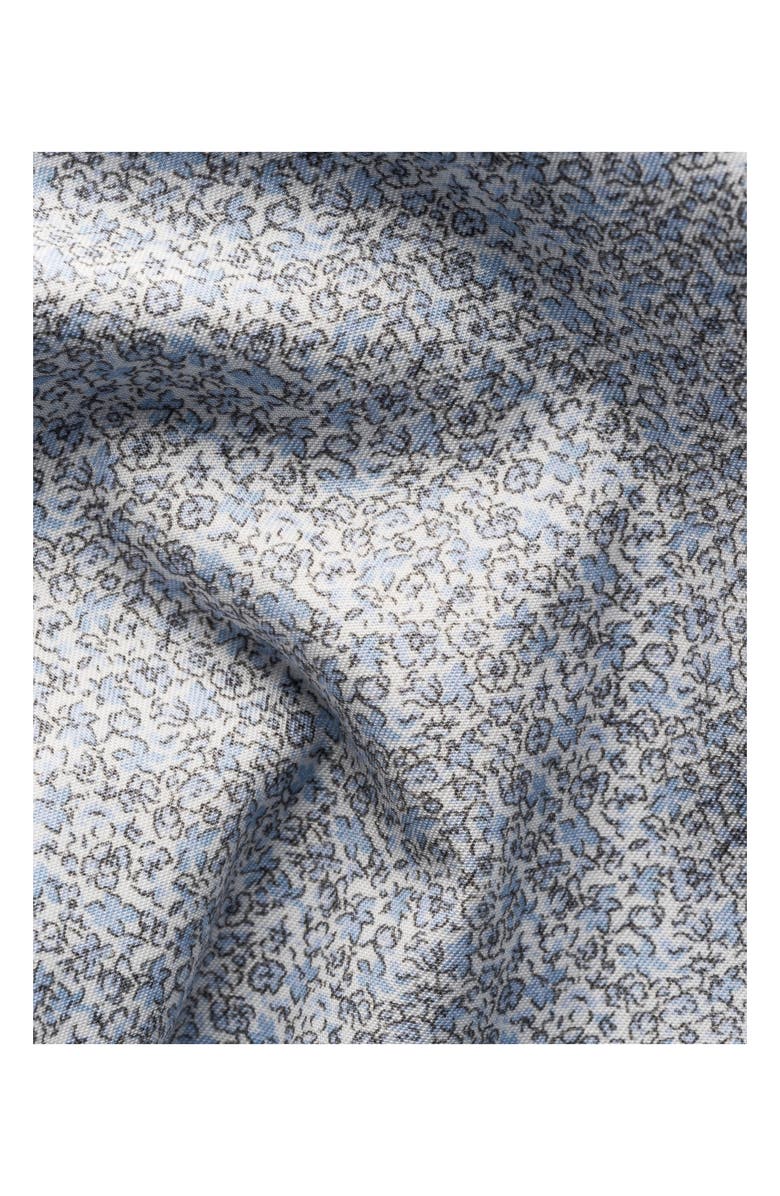 Eton Slim Fit Floral Crease Resistant Cotton Oxford Cloth Dress Shirt, Alternate, color, Medium Blue