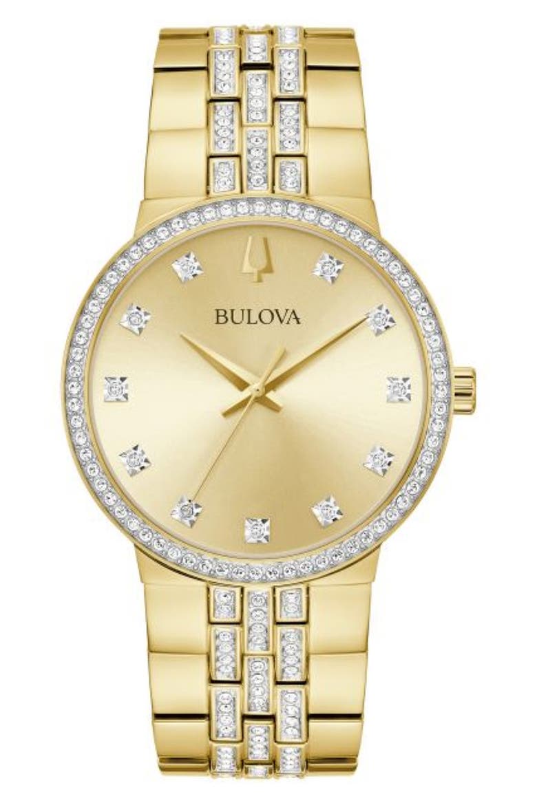 Crystal Bracelet Watch, 40mm, Main, color, GOLD