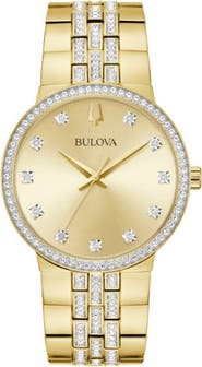 BULOVA Crystal Bracelet Watch, 40mm