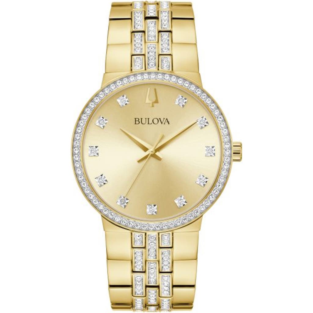 Bulova Crystal Bracelet Watch, 40mm
