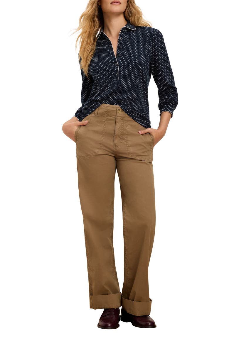 Derby Dot Polo Top, Alternate, color, INDIGO MULTI