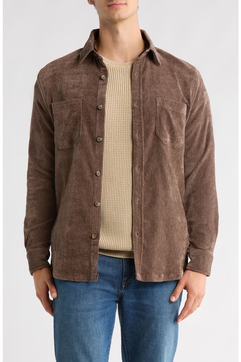 Chenille Shirt Jacket, Main, color, TAUPE